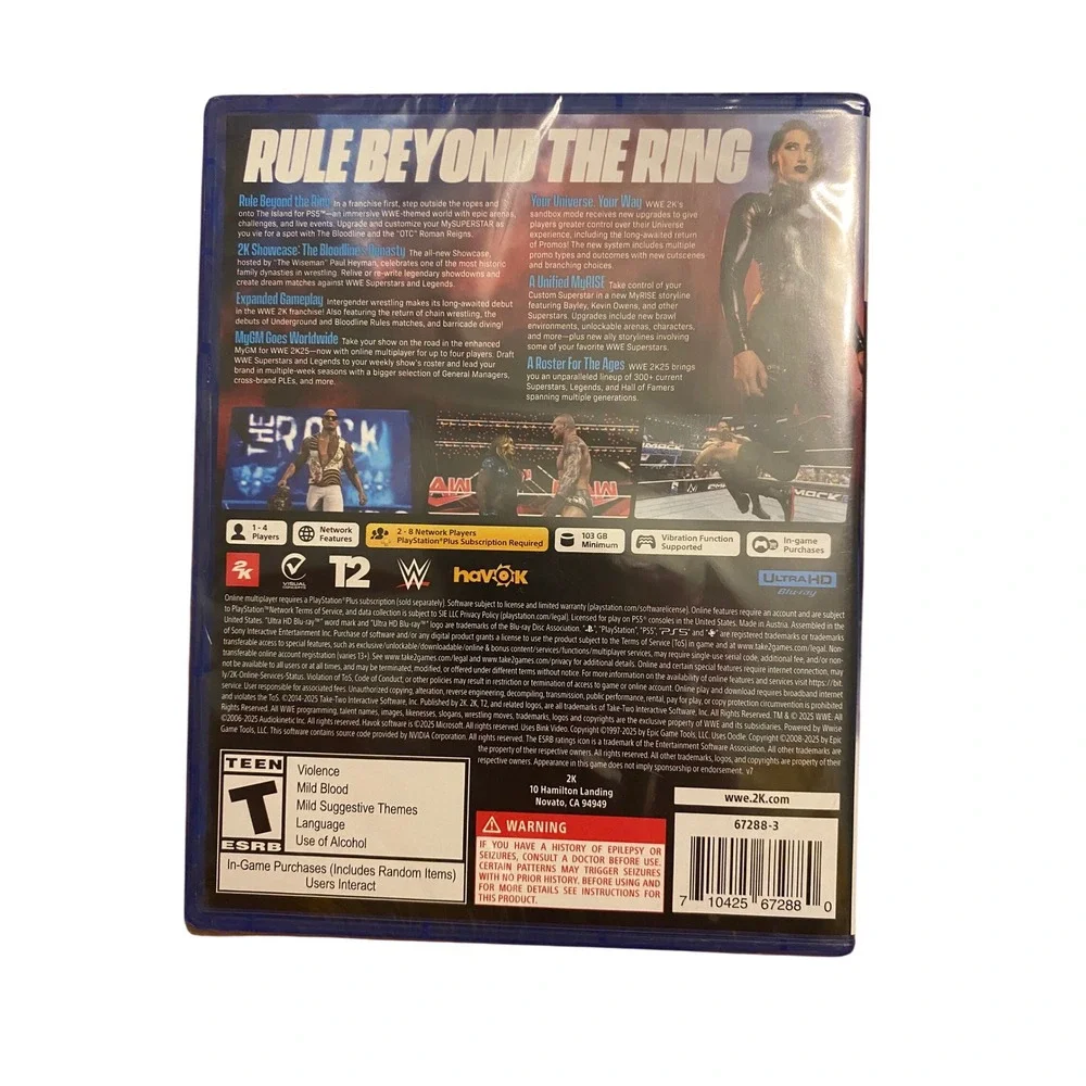 WWE 2K25 Sony PlayStation 5 PS5 New Sealed Wrestling Video Game‎ 2025 Release